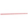 Tissu de remplacement de cantonnière d’auvent rouge blanc 6 m 