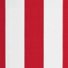 Tissu de remplacement de cantonnière d’auvent rouge blanc 6 m 