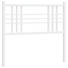 Tête de lit métal blanc 100 cm 