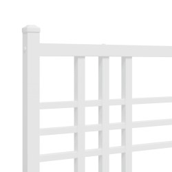 Tête de lit métal blanc 100 cm 