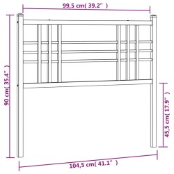 Tête de lit métal blanc 100 cm 