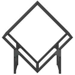 Portant de bois chauffage noir 50x25x50 cm 