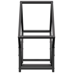 Portant de bois chauffage noir 50x25x50 cm 