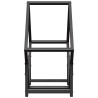 Portant de bois chauffage noir 50x25x50 cm 