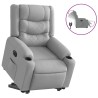Fauteuil inclinable électrique gris clair tissu 
