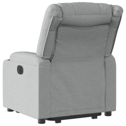 Fauteuil inclinable électrique gris clair tissu 