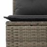 Salon de jardin 6 pcs avec coussins gris clair résine tressée 
