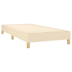 Sommier à lattes de lit avec matelas Crème 100x200 cm Tissu 
