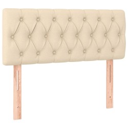 Sommier à lattes de lit avec matelas Crème 100x200 cm Tissu 