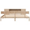 Lit bibliothèque sans matelas 180x200 cm bois massif de pin 