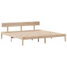 Lit bibliothèque sans matelas 180x200 cm bois massif de pin 