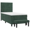 Sommier à lattes de lit avec matelas Vert foncé 90x190 cm 
