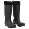 Bottes de pluie avec chaussettes amovibles noir taille 40 PVC 