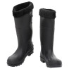 Bottes de pluie avec chaussettes amovibles noir taille 40 PVC 