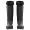 Bottes de pluie avec chaussettes amovibles noir taille 40 PVC 