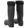 Bottes de pluie avec chaussettes amovibles noir taille 40 PVC 