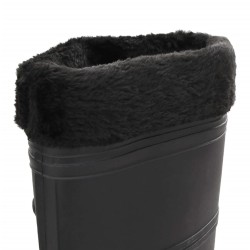 Bottes de pluie avec chaussettes amovibles noir taille 40 PVC 