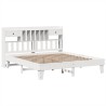 Cadre de lit sans matelas blanc 180x200 cm bois massif de pin 
