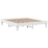 Cadre de lit sans matelas blanc 180x200 cm bois massif de pin 