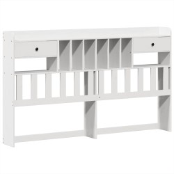 Cadre de lit sans matelas blanc 180x200 cm bois massif de pin 