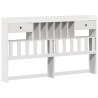 Cadre de lit sans matelas blanc 180x200 cm bois massif de pin 