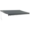 Auvent rétractable anthracite 4,5x3 m tissu et aluminium 