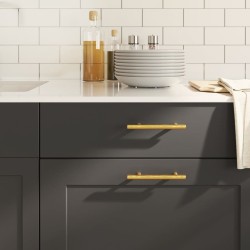 Poignées d'armoire 20 pcs doré 96 mm acier inoxydable 