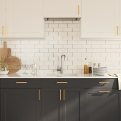 Poignées d'armoire 20 pcs doré 96 mm acier inoxydable 