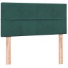 Sommier à lattes de lit et matelas vert foncé 80x220 cm velours 