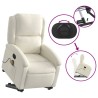 Fauteuil de massage inclinable Crème Velours 