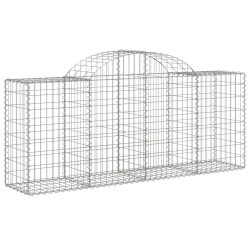 Paniers à gabions arqués 5 pcs 200x50x80/100 cm Fer galvanisé 