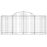 Paniers à gabions arqués 5 pcs 200x50x80/100 cm Fer galvanisé 