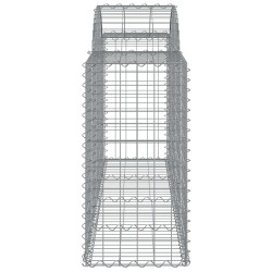 Paniers à gabions arqués 5 pcs 200x50x80/100 cm Fer galvanisé 