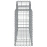 Paniers à gabions arqués 5 pcs 200x50x80/100 cm Fer galvanisé 