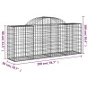 Paniers à gabions arqués 5 pcs 200x50x80/100 cm Fer galvanisé 