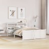 Cadre de lit avec tête de lit sans matelas blanc 150x200 cm 