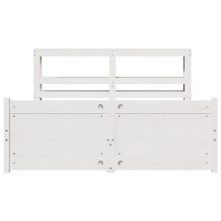Cadre de lit avec tête de lit sans matelas blanc 150x200 cm 