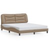 Cadre de lit avec LED sans matelas cappuccino 160x200 cm 