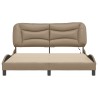 Cadre de lit avec LED sans matelas cappuccino 160x200 cm 