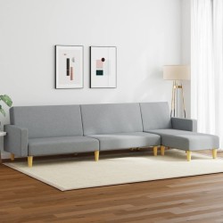 Ensemble de canapés 2 pcs gris clair tissu 