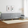 Ensemble de canapés 2 pcs gris clair tissu 