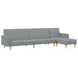 Ensemble de canapés 2 pcs gris clair tissu 