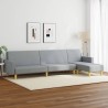 Ensemble de canapés 2 pcs gris clair tissu 