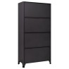 Armoire à casiers Anthracite et rouge 90x45x180 cm Acier 