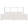 Lit bibliothèque sans matelas blanc 180x200 cm bois massif 