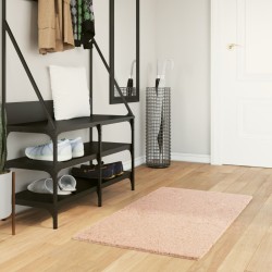 Tapis HUARTE à poils courts doux lavable rouge clair 60x110 cm 