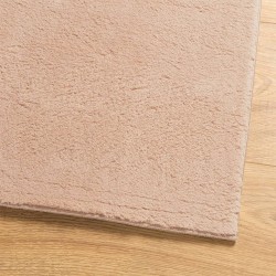 Tapis HUARTE à poils courts doux lavable rouge clair 60x110 cm 