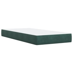 Sommier à lattes de lit avec matelas Vert foncé 100x200 cm 