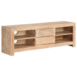 Meuble TV Bois d'acacia massif 120 x 30 x 40 cm Marron clair 