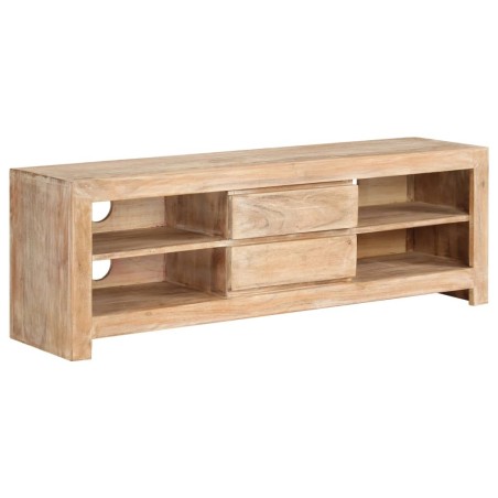 Meuble TV Bois d'acacia massif 120 x 30 x 40 cm Marron clair 